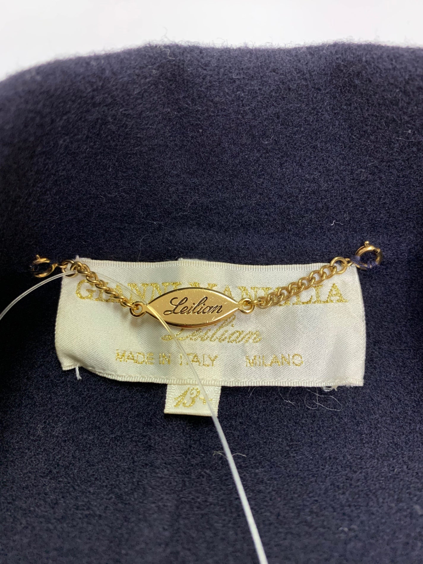 レリアン JL900-23B コート 13+ ネイビー GIANNI MANIGLIA カシミヤ混 IT9DWLZRLW18