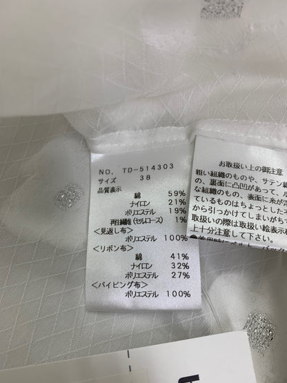 エムズグレイシー  フラワーカットジャガー 514303 ボレロ 38 ホワイト IT8LALP3G9G0