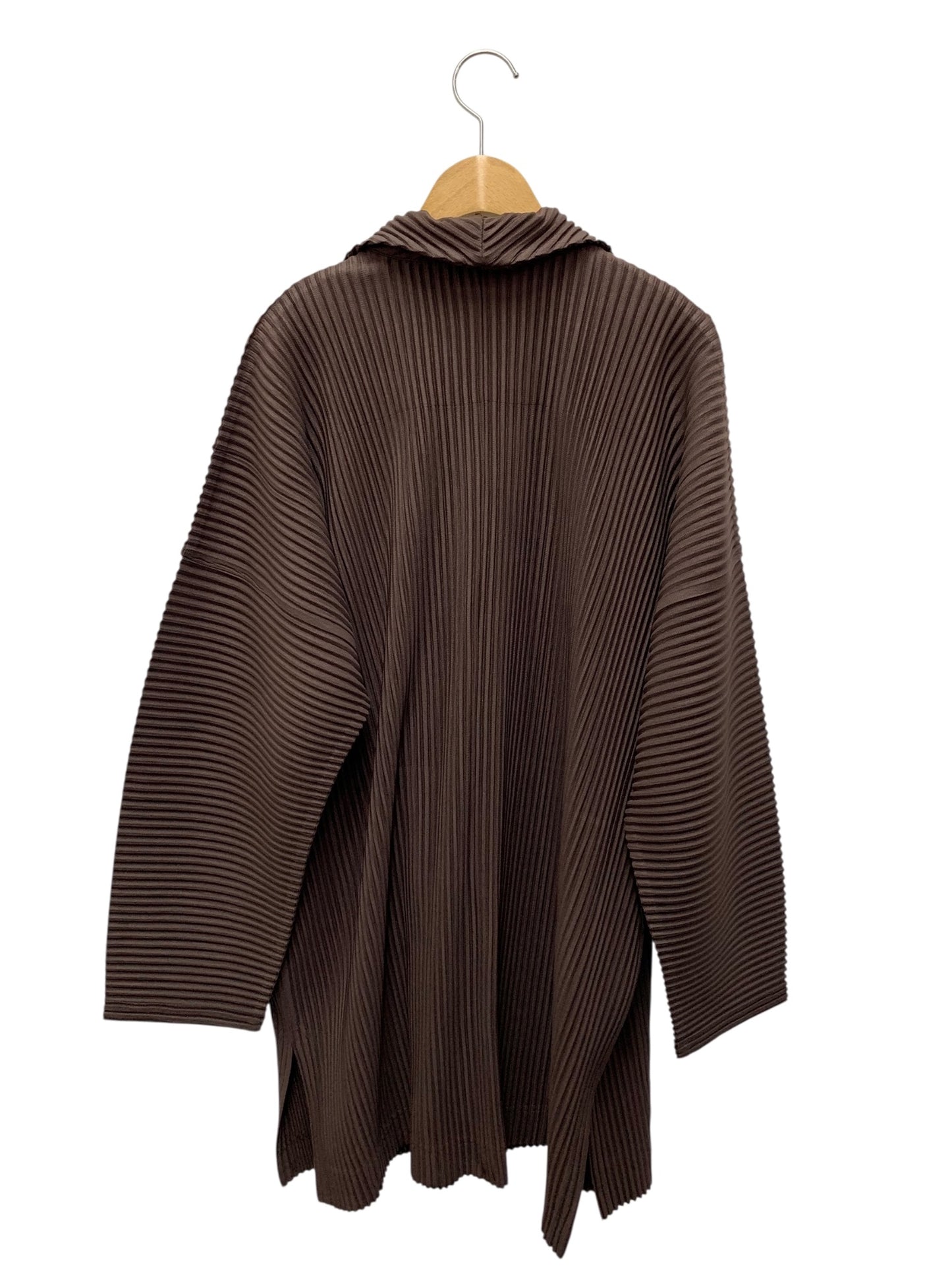 オムプリッセイッセイミヤケ HP14JL126 テーラードジャケット 3 ブラウン 1B プリーツ IT21BJH3K0FQ