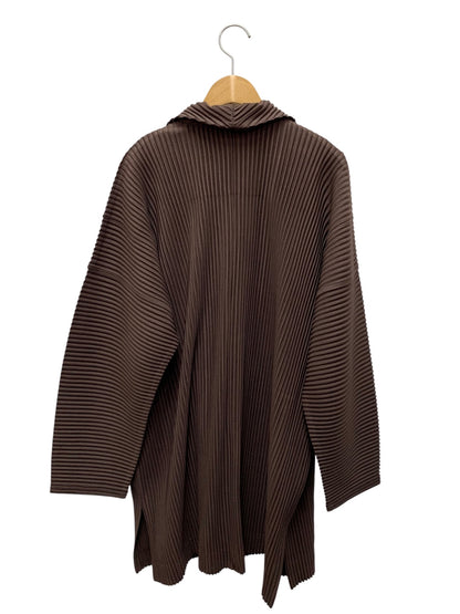 オムプリッセイッセイミヤケ HP14JL126 テーラードジャケット 3 ブラウン 1B プリーツ IT21BJH3K0FQ