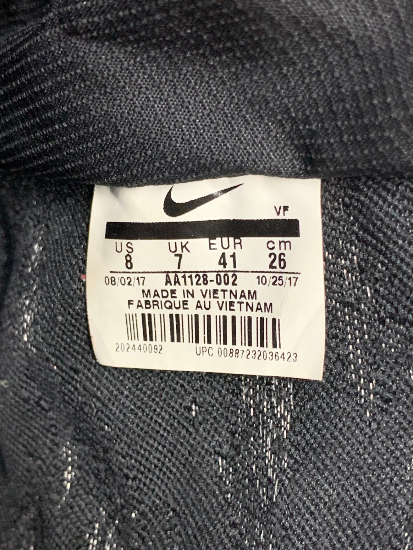 ナイキ スペシャル フィールド エア フォース 1 HI / TACTICAL COMMAND A1128-002 ブーツ 26 ブラック ITAZFNV35AZE