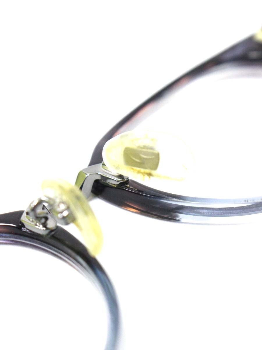 ソリッドブルー S-223 メガネ ブラック/ブルー/ガンメタル クラシックコンビネーションフレーム フルリム ボストン ITUC00CM2AF5