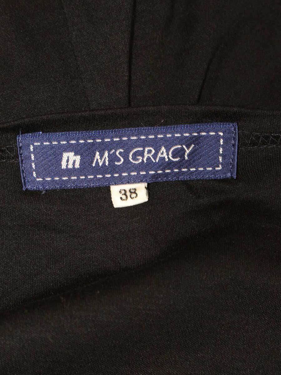 エムズグレイシー 525326 Tシャツ カットソー 38 ブラック 袖レース ITE5YYXMY82S