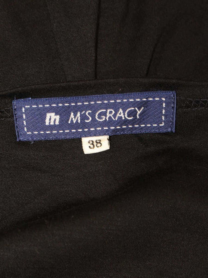 エムズグレイシー 525326 Tシャツ カットソー 38 ブラック 袖レース ITE5YYXMY82S