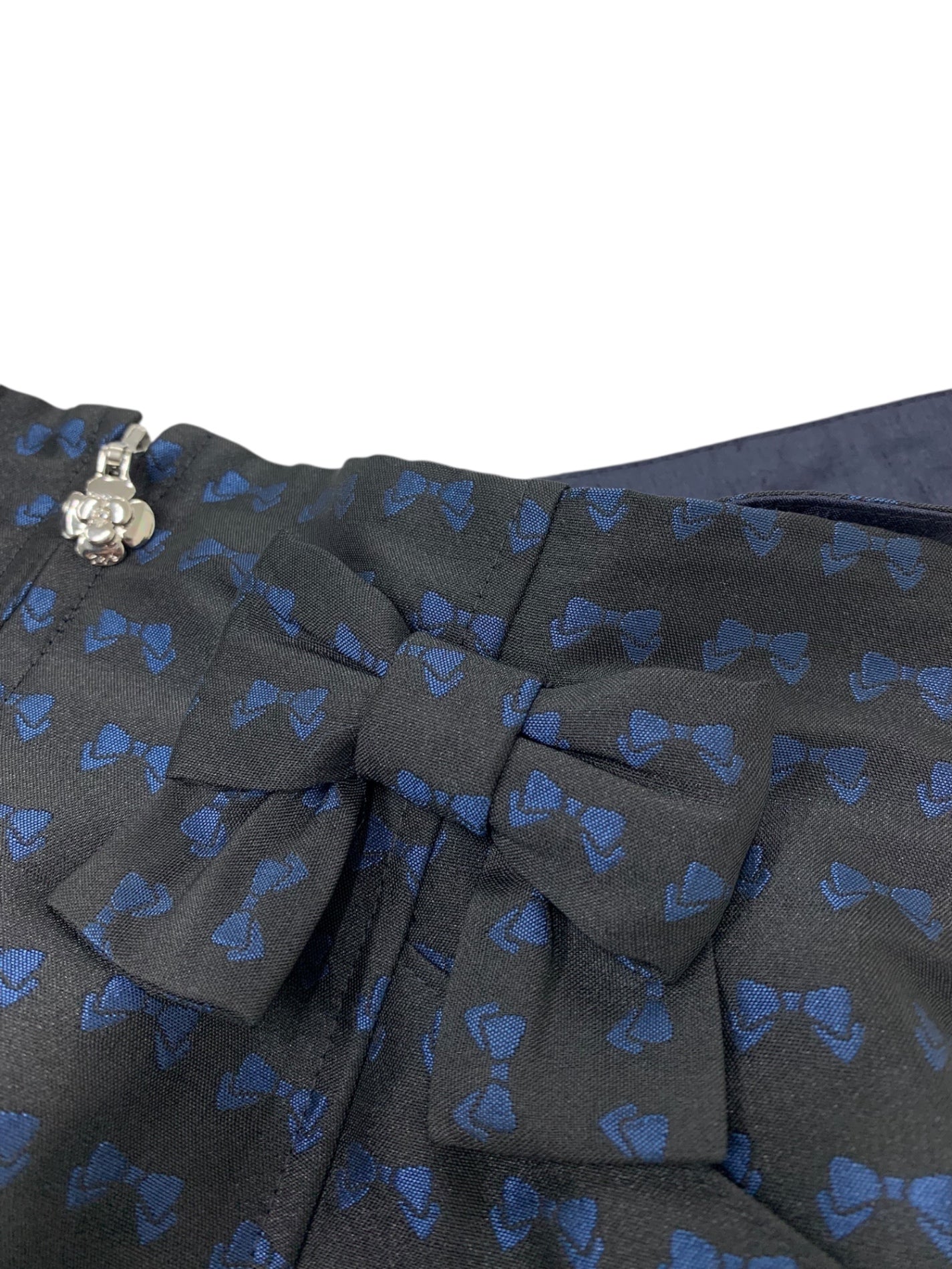 エムズグレイシー 017109 スカート 38 ブラック サスペンダースカート リボン ITZ0N1JDO6CY