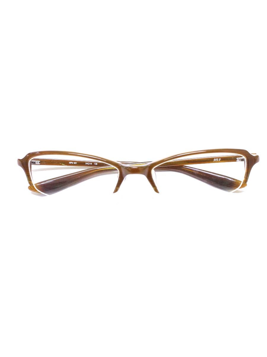 フォーナインズ NPN-901 メガネ ブラウン ネオプラスチック ナイロール スクエア IT811GK5E4NF