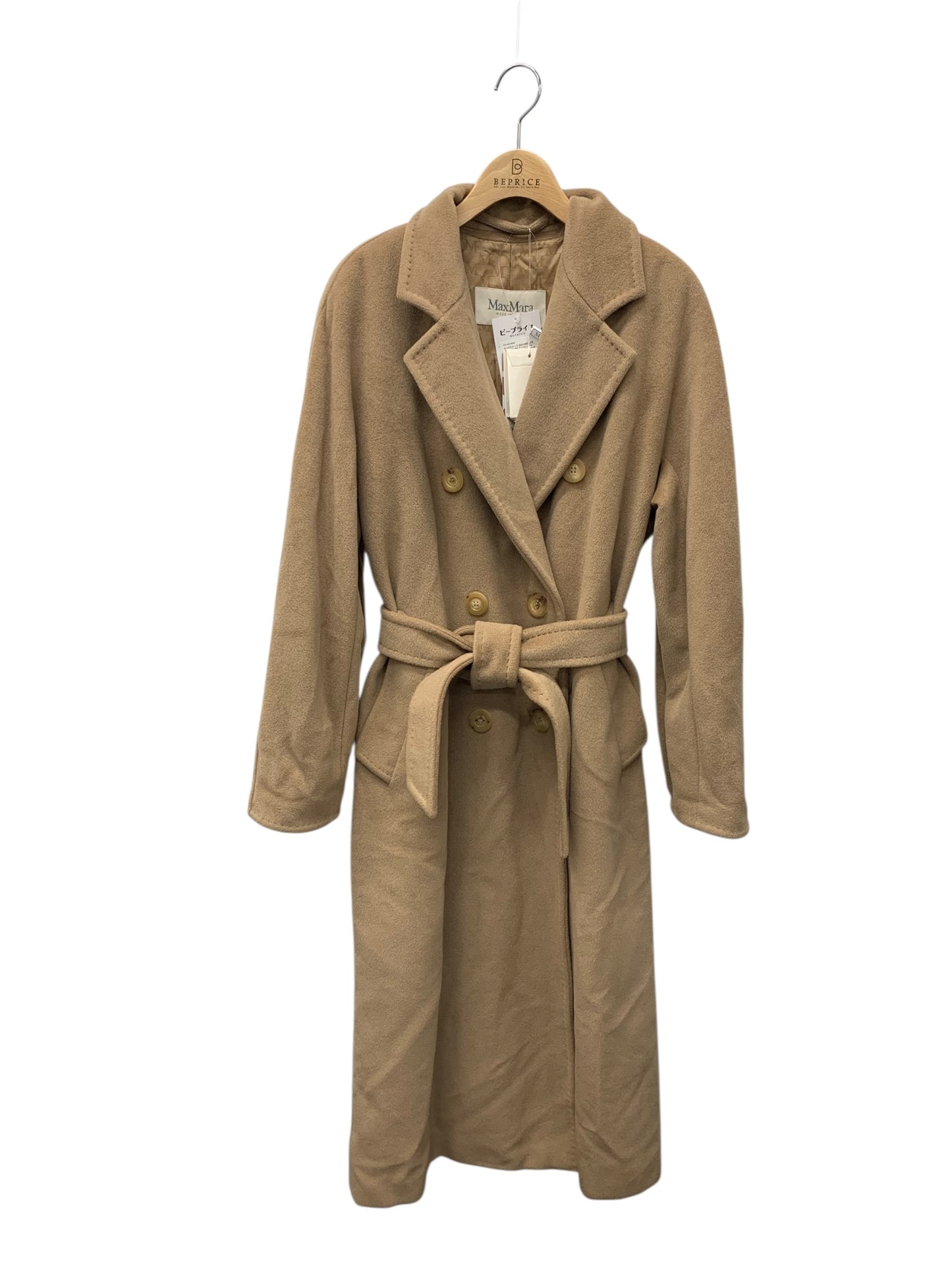 マックスマーラ MADAME マダム 101801096 アイコンコート 38 キャメル ウール カシミヤ チェスター ITNR1ZETORUD