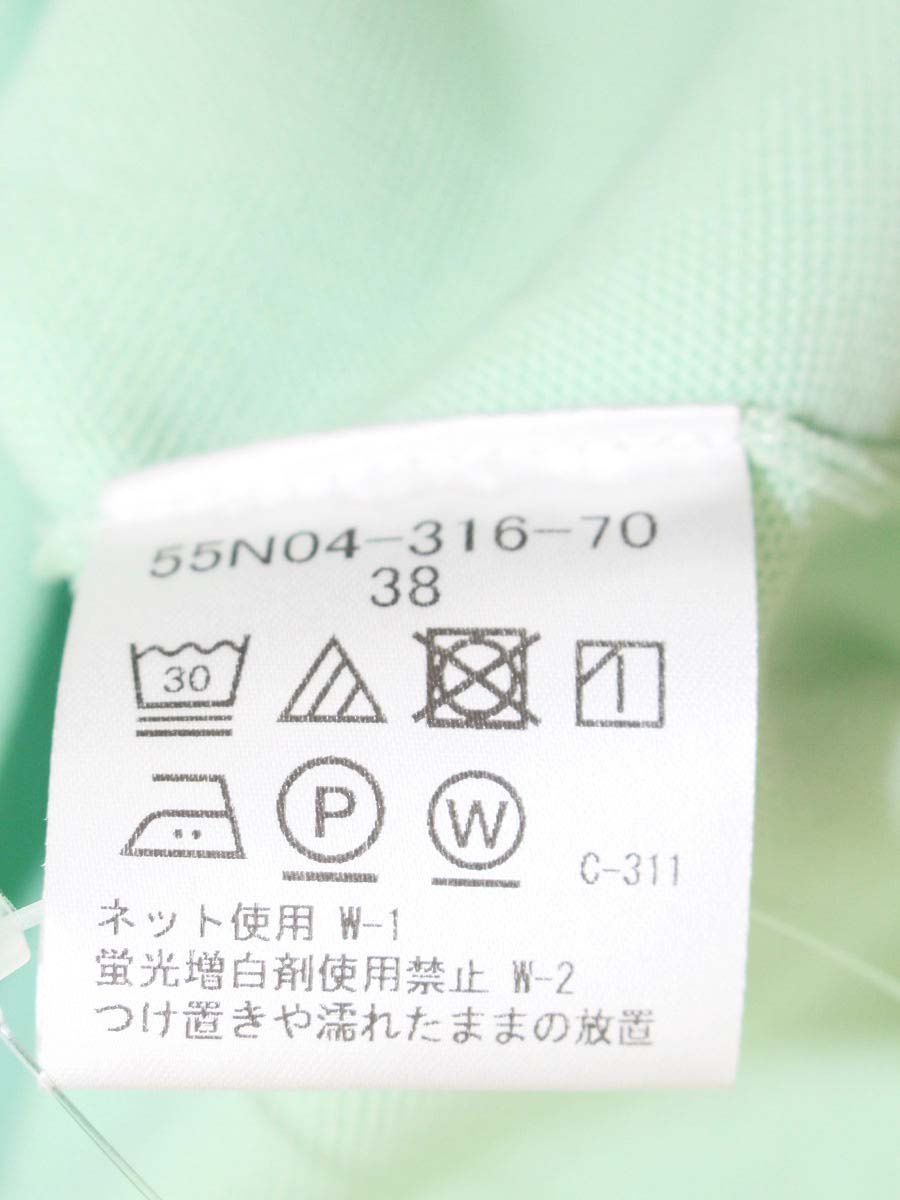 ブルーレーベルクレストブリッジ 55N04-316-70 ニット 38 グリーン ペプラム チェック柄 IT2N0X5T3Z30