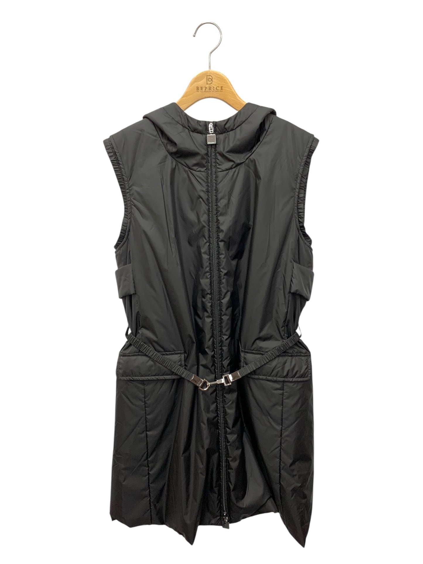 エスマックスマーラ TIMELESS VEST 91560148 ベスト 44 ブラック ロング 中綿 IT99QHKTDOEC