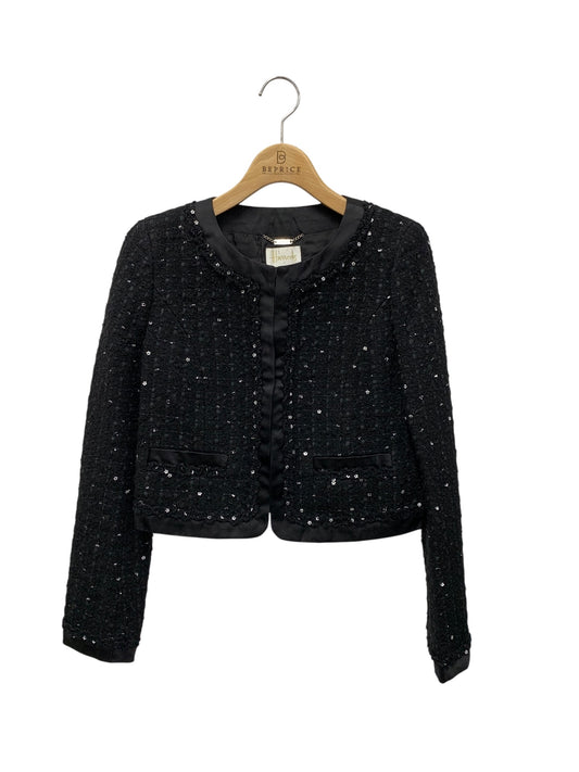 ハロッズ 13500211 ジャケット 1 ブラック ツイード スパンコール ITP5Y016CGHC