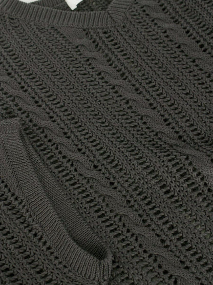 エブール ギマテープミックスパターン ニットトップス  39109800466 グレー IT2NT0TTRXNK 【SALE】