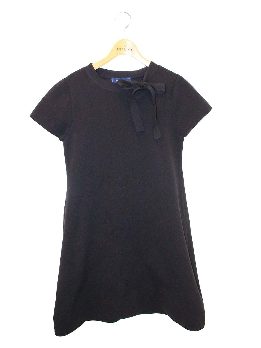 エムズグレイシー Tent Knit One-piece 918341 ワンピース 38 ブラック ニット IT64QSK5KTPS