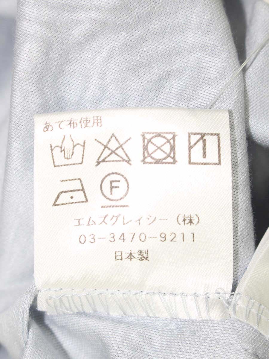 エムズグレイシー 315306 ボレロ 38 ブルー パールボタン 袖リボン ITCJLRWGJGIS