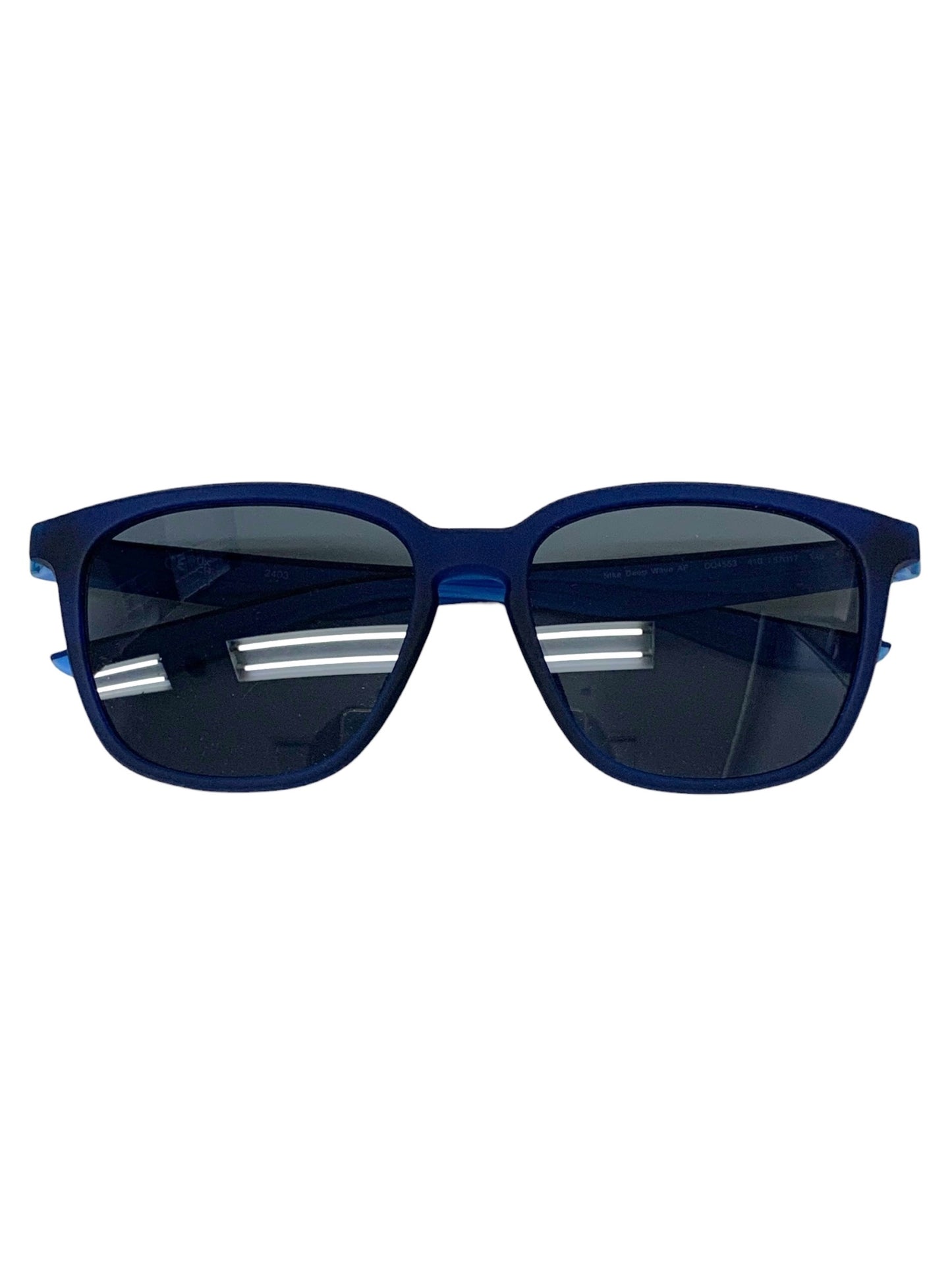 ナイキ DEEP WAVE AF DQ4553 サングラス ブルー セルフレーム フルリム ウェリントン IT8H8FSCNB2O 【SALE】