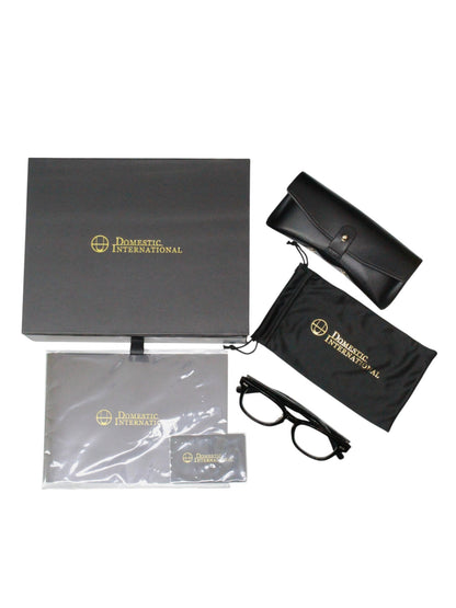 ドメスティックインターナショナル DI-1005 メガネ ブラック セルフレーム スクエア IT4NCSXJKMS4 【SALE】