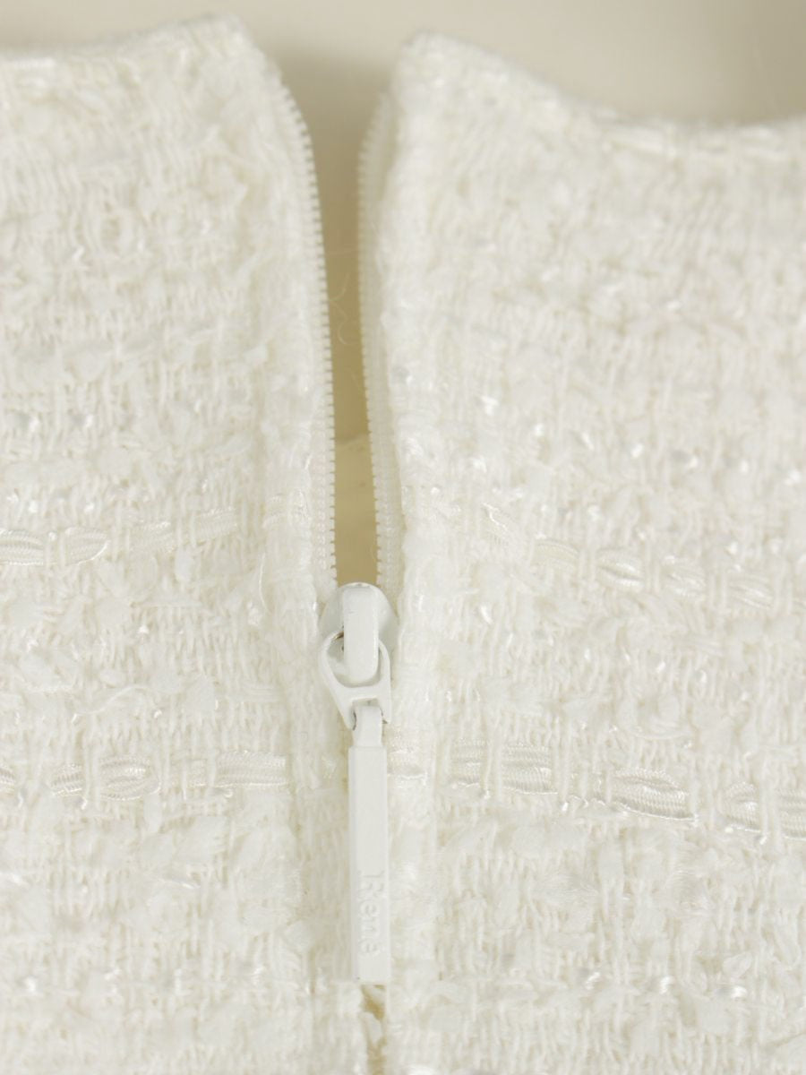 ルネ 6816190 ワンピース 34 ホワイト ツイード マリアケント ITUM3HCVM33X