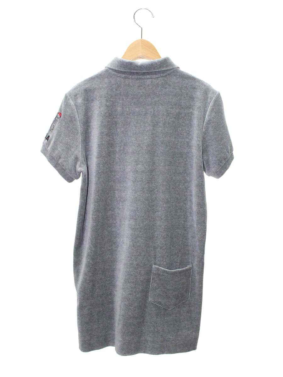 スタジオピッコーネ PICONE CLUB C319923 チュニック 2 グレー ベロア アルチビオ ロゴ ITQ5LRINWKNI