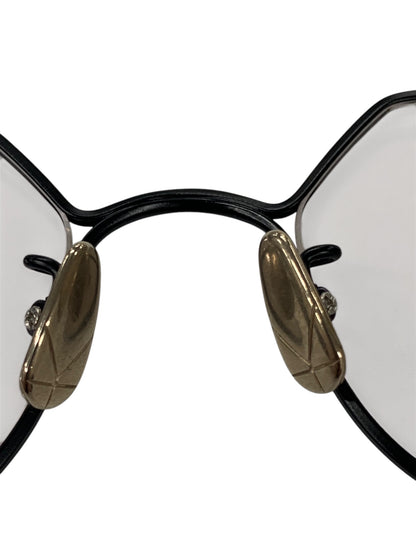 ユウイチトヤマ Ludwig U-148 メガネ ブラック チタンフレーム 台形リム ITDRBG4X9GNE