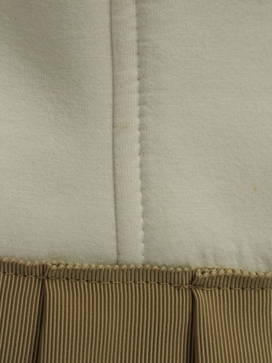 エムズグレイシー 911531 ワンピース 36 ホワイト/ライトブラウン チェック キルティング  切替 ITQZ1VLJ24TK