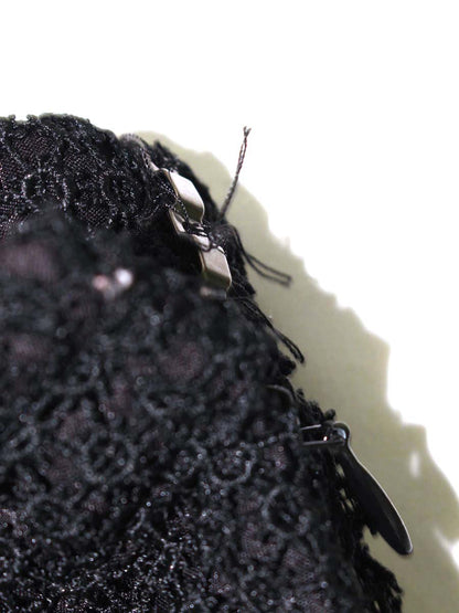 グレースコンチネンタル 19321086 スカート 36 ブラック レースパッチフレアスカート ITNU3JRSGAQY