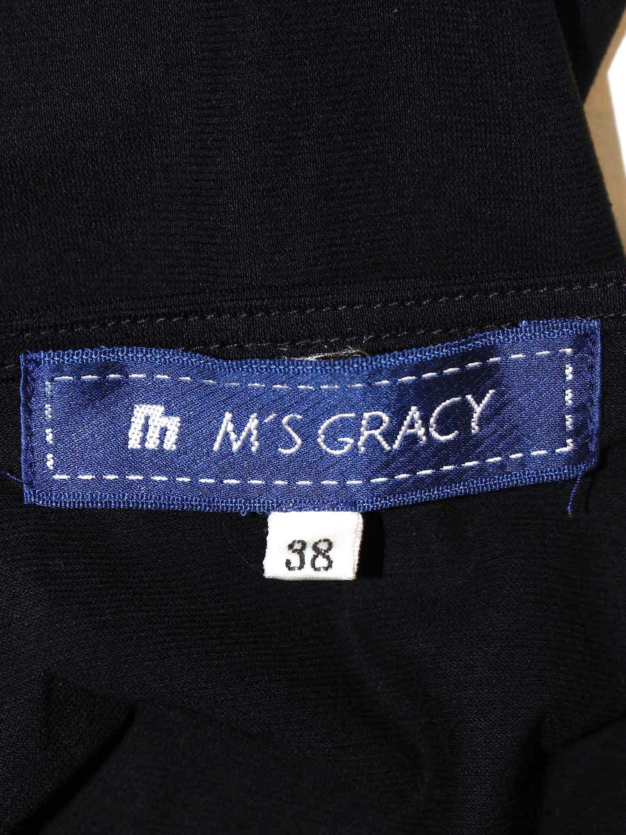 エムズグレイシー 325332 Tシャツ カットソー 38 ブラック リボン ITB9AB4B88ZQ