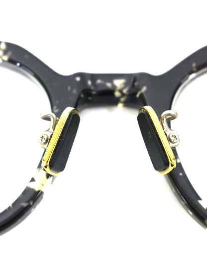 ワイズ 81-0025-2 メガネ ブラック/クリア セルフレーム フルリム ウェリントン ITA19JBFYIRC