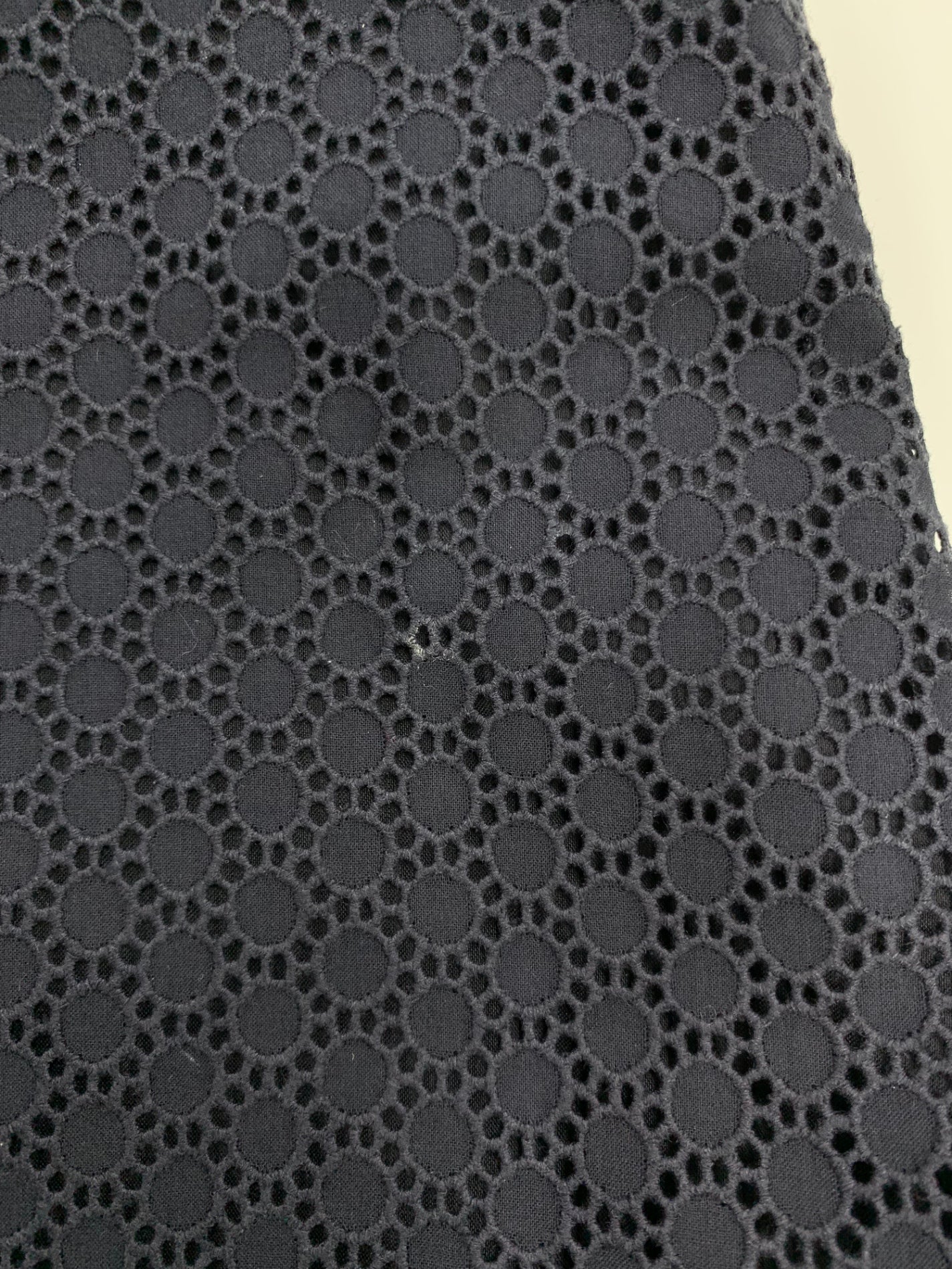 フォクシーブティック Dress Cerisier 43374 ワンピース 40 ネイビー アイレットレース刺繍 ITDWMO21PIGL