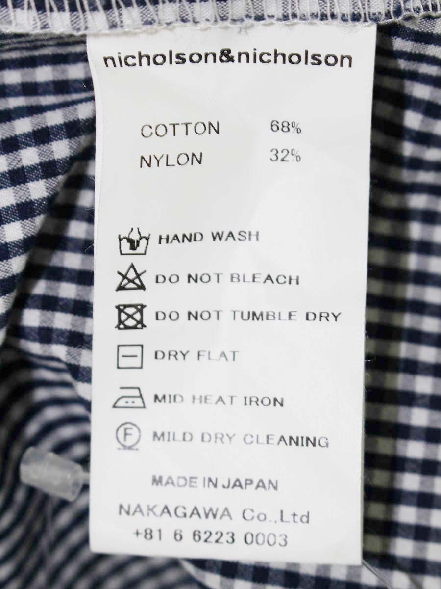 ニコルソンアンドニコルソン SEABREEZE-W シャツ 38 ネイビー nicholson&nicholson定番 IT849120WV85