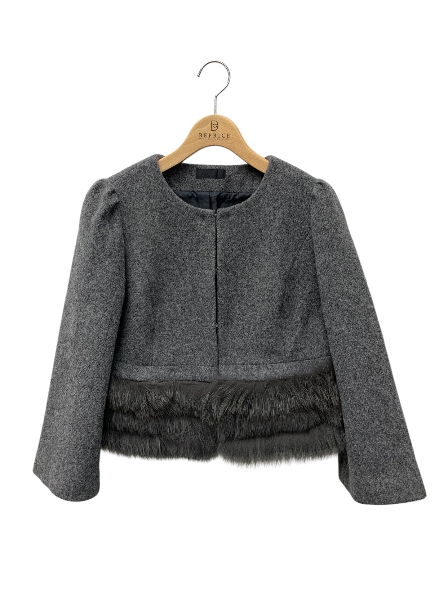 トゥービーシック W5740-826-07 ジャケット X グレー ウール フォックス レッキスラビット ITCDF4WVDFC2