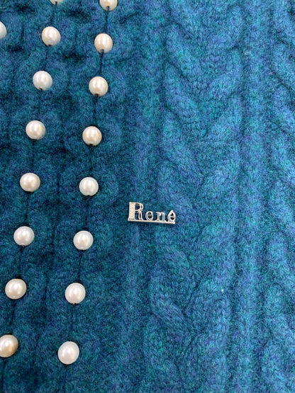 ルネ パールニットワンピース 6242780 ワンピース 36 グリーン ITCF2BJSKBDN