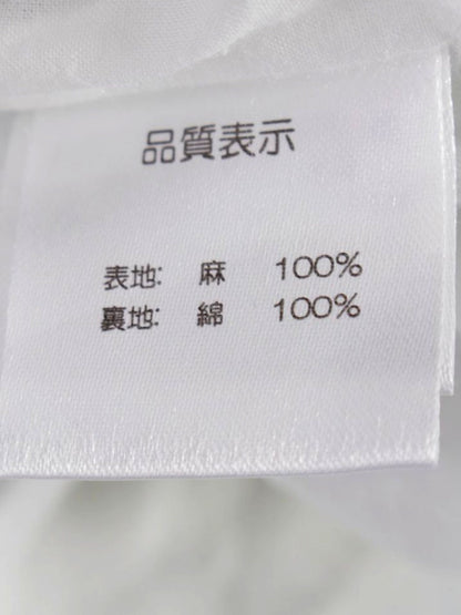 スーパービューティー ワンピース 44 グリーン リネン フラワーモチーフ ITJH9XHE0TBJ 【SALE】