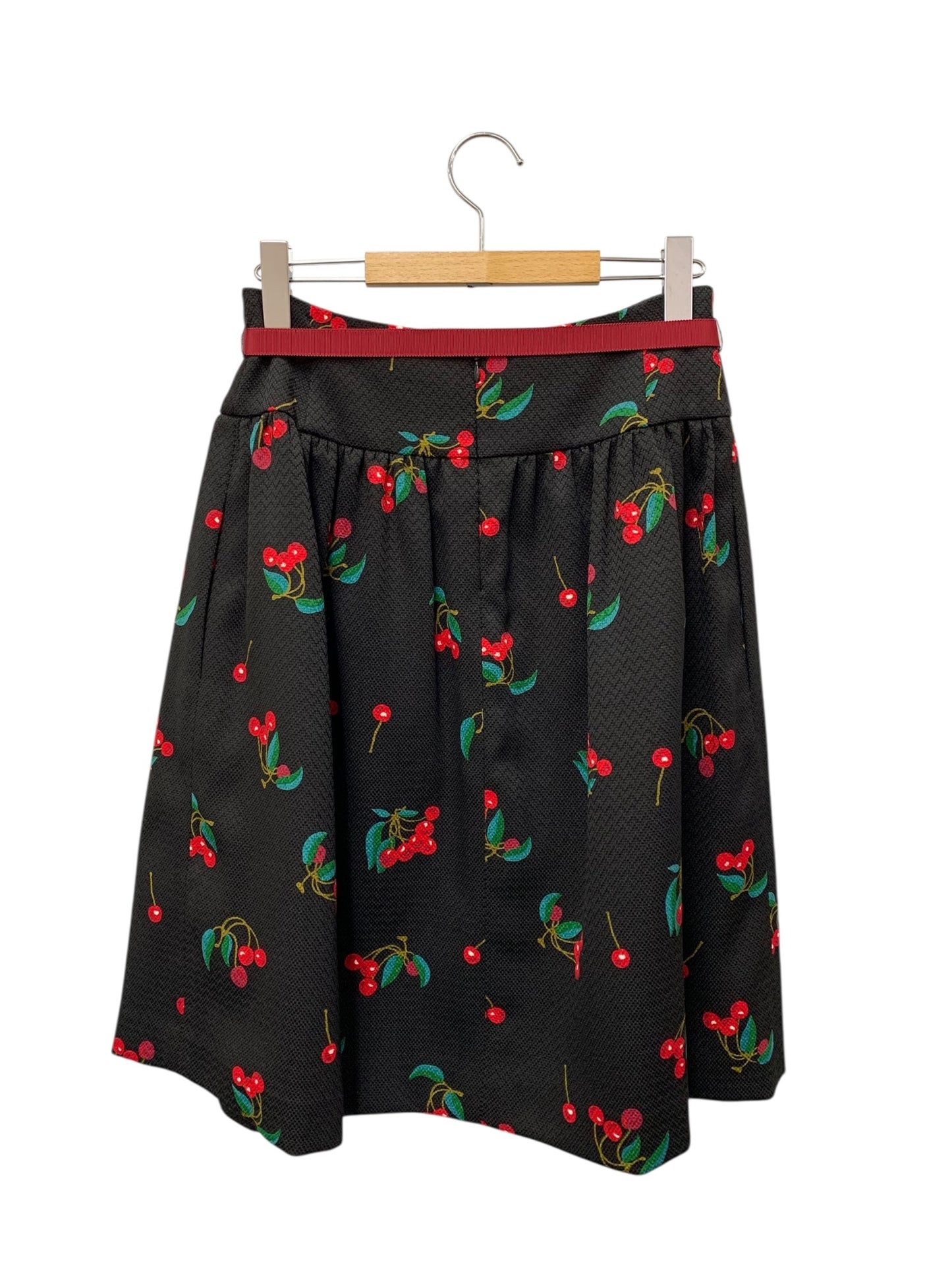 エムズグレイシー Cherry チェリー 817558 スカート 38 ブラック ITKBVYRPXB78