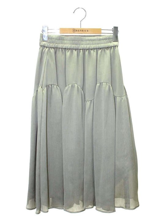 ルネ basic 5124060 スカート 34 グリーン シフォン ティアード ITRNWDL8YE14