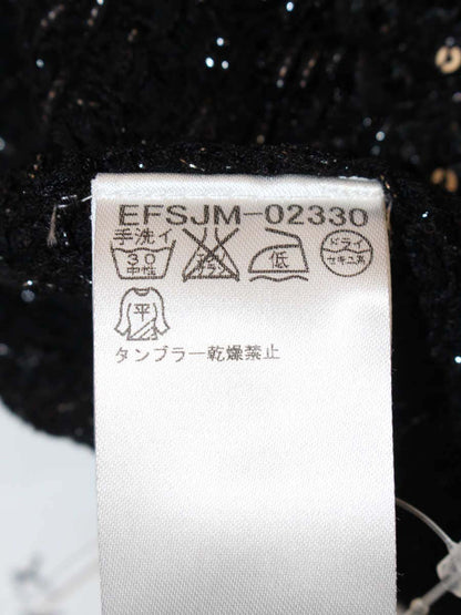 クレージュ EFSJM-02330 カーディガン 38 ブラック スパンコール ITQWSC7X0X1R