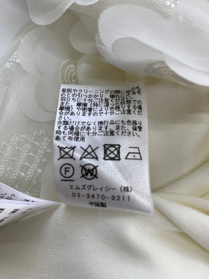 エムズグレイシー 015305 Tシャツ カットソー 40 ホワイト フラワーモチーフ ITA70KQ3VH6C