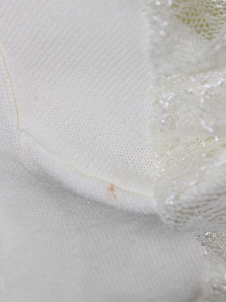 エムズグレイシー レース重ねフリルニット 318336 カーディガン 38 アイボリー ITVO28ICOQC8