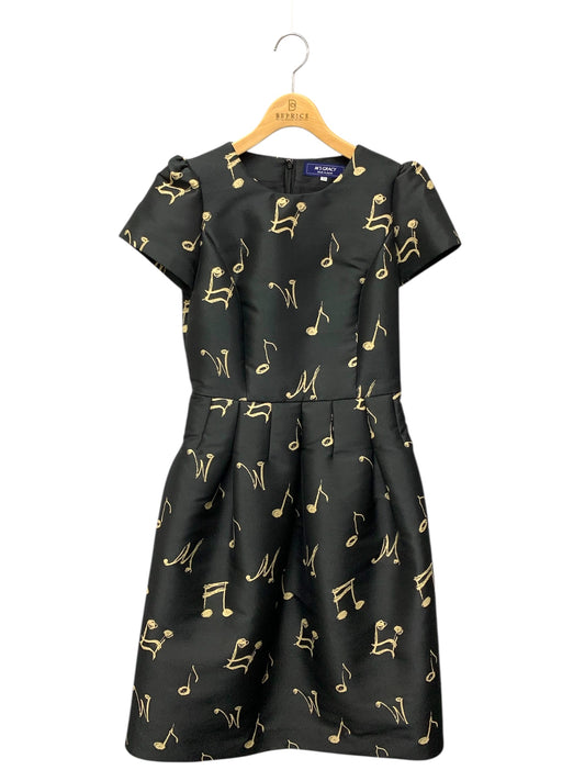 エムズグレイシー 111524 ワンピース 38 ブラック 音符モチーフ ITGN5Y2AT3PY