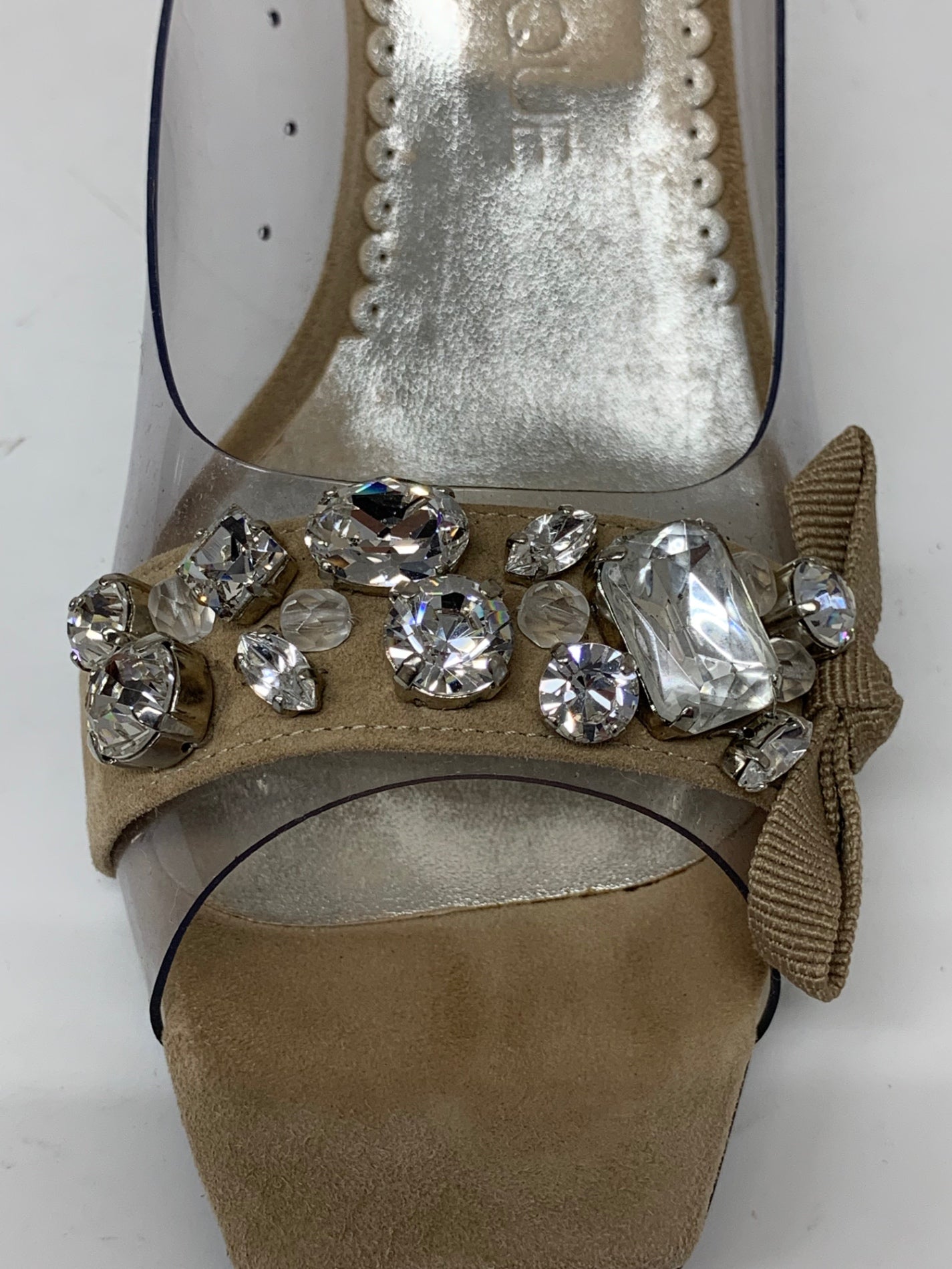 フォクシーブティック GLITTER SHOES 25330 サンダル 36.5 ベージュ ビジュー IT2PP14YEA4J