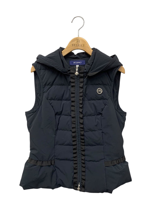 エムズグレイシー Down Short Vest 814504 ダウンベスト 40 ネイビー ITRSXDWJRR0U