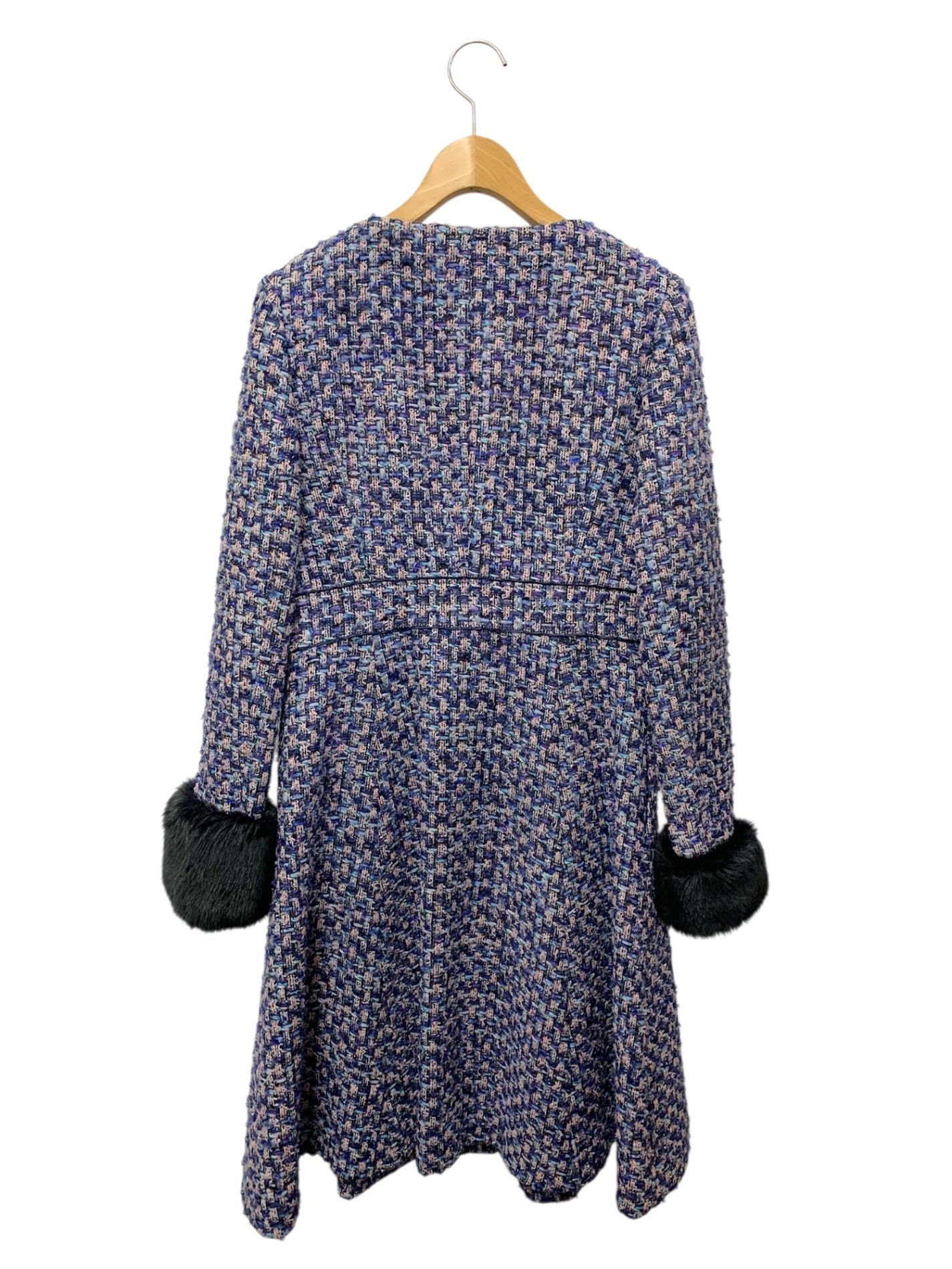 トッカ MISS HEPBURN COTOYW0220 ノーカラーコート 0 ネイビー ツイード ITSRGONSBAQ8