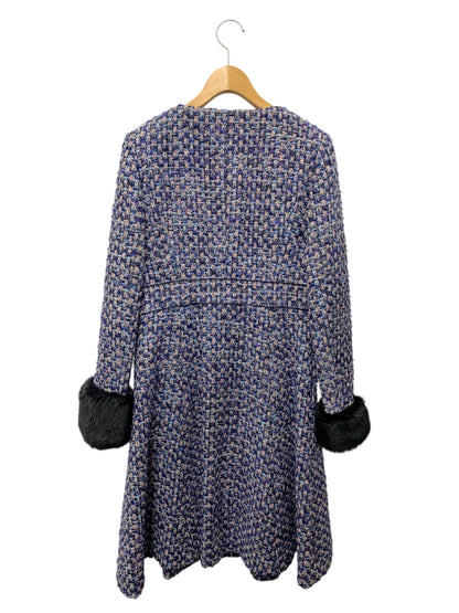 トッカ MISS HEPBURN COTOYW0220 ノーカラーコート 0 ネイビー ツイード ITSRGONSBAQ8