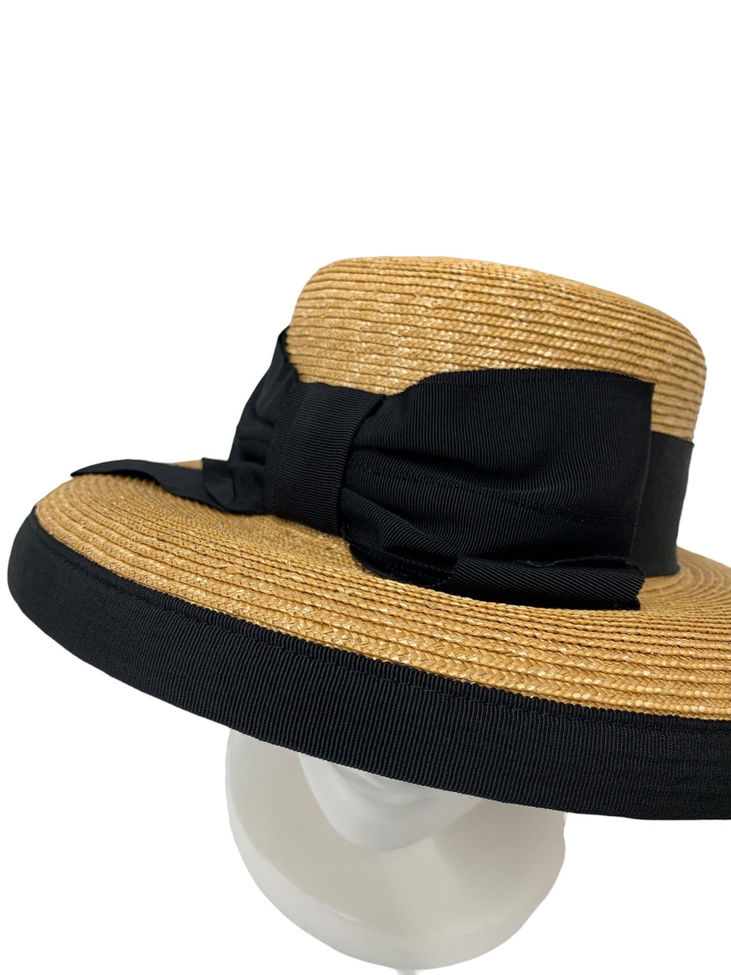 フォクシーブティック ストローハット ベージュ リボン ITTBXOI10QRK