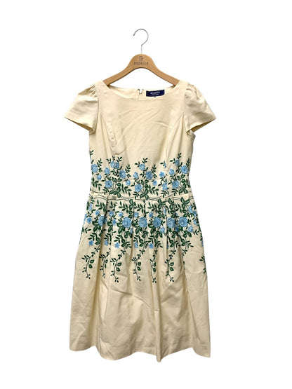 エムズグレイシー Flower pattern Embroidery Dress 911307 ワンピース 40 ベージュ フラワーモチーフ ITN04Z5OR7UO