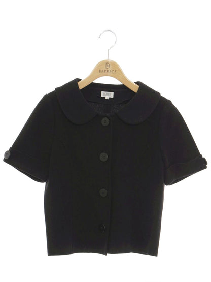 フォクシーブティック 23667 ニットジャケット 42 ブラック コットン 半袖 ITMOI1NZMOA0