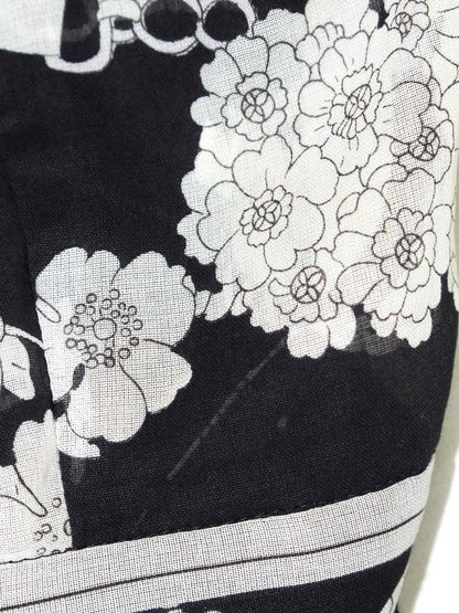 レオナールファッション 0395245 ブラウス 9R ブラック コットン シースルー フラワー チェーン タッセル IT7OYXY1BRJW