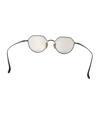 ユウイチトヤマ Ludwig U-148 メガネ ブラック チタンフレーム 台形リム ITDRBG4X9GNE