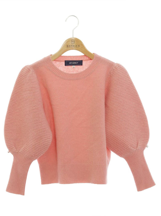 エムズグレイシー 118621 ニット セーター 38 ピンク ウール アンゴラ混 ITSALBZUUMA6