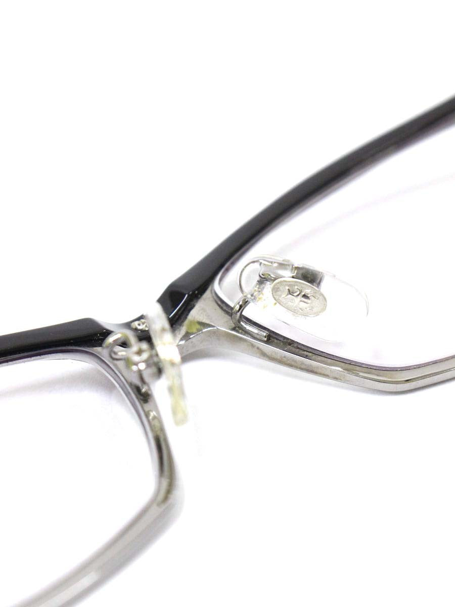 サムライ翔 SS-J204 メガネ ブラック/シルバー メタルフレーム スクエア ITSOT939XU6G