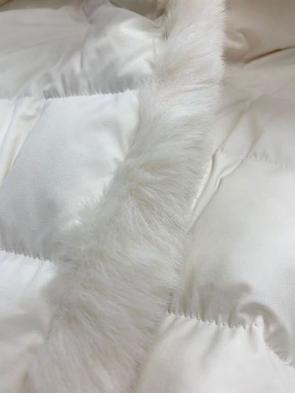 エムズグレイシー リバーシブルダウンコート 219606 42 ホワイト フェイクファー IT9QUIQ220FE