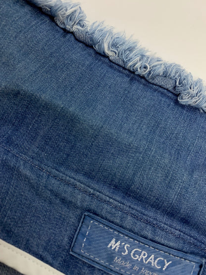 エムズグレイシー デニムティアードコート 219105 デニムコート 40 ブルー フィット＆フレアー IT3FQ2VUOO3S 【SALE】